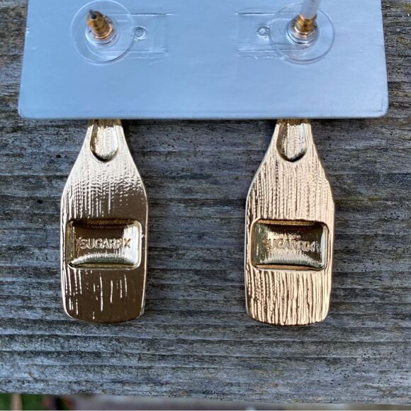 Sugarfix by Baublebar “Stop & Smell the Rose” Pink Champagne Earrings. NWT - Picture 4 of 7